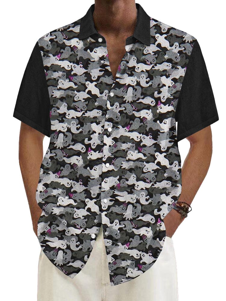 Halloween Pattern Short Sleeves Shirt 18