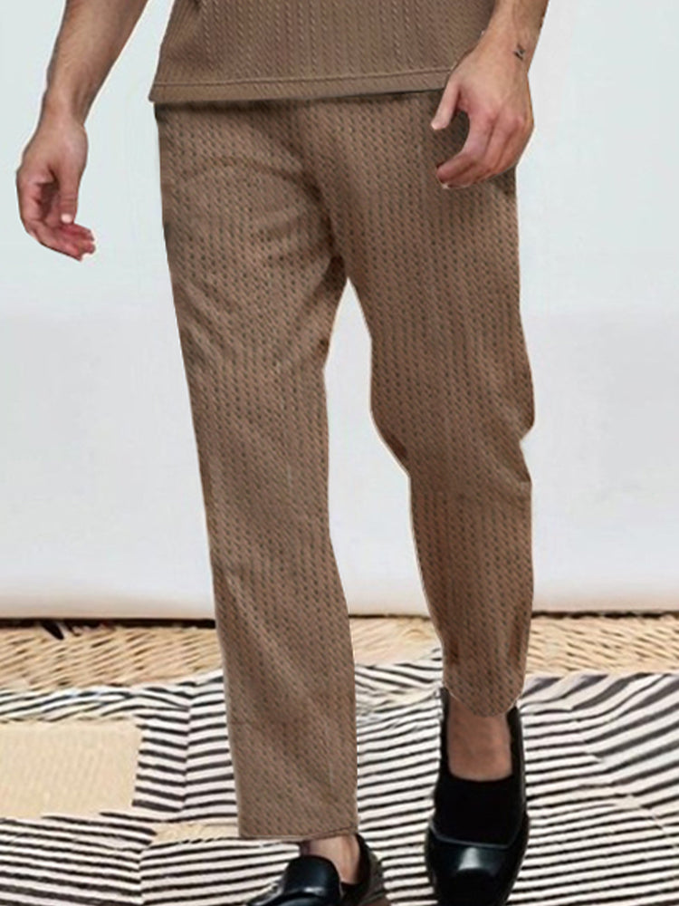 Urban Stylish Knit Jacquard Casual Set