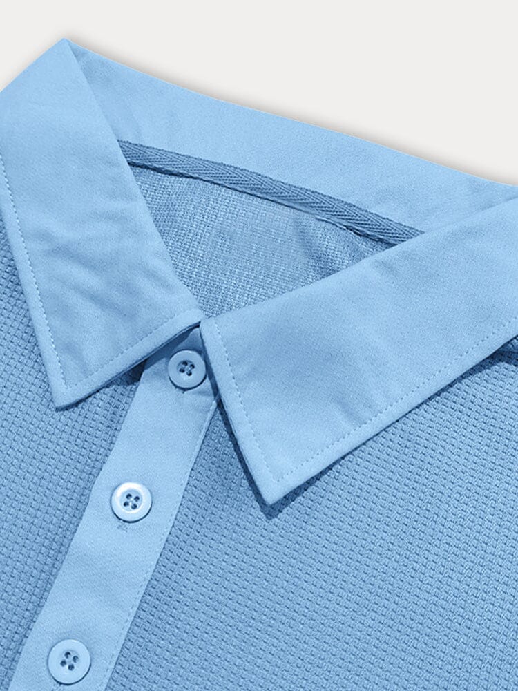 Casual Regular Fit Waffle Polo Shirt