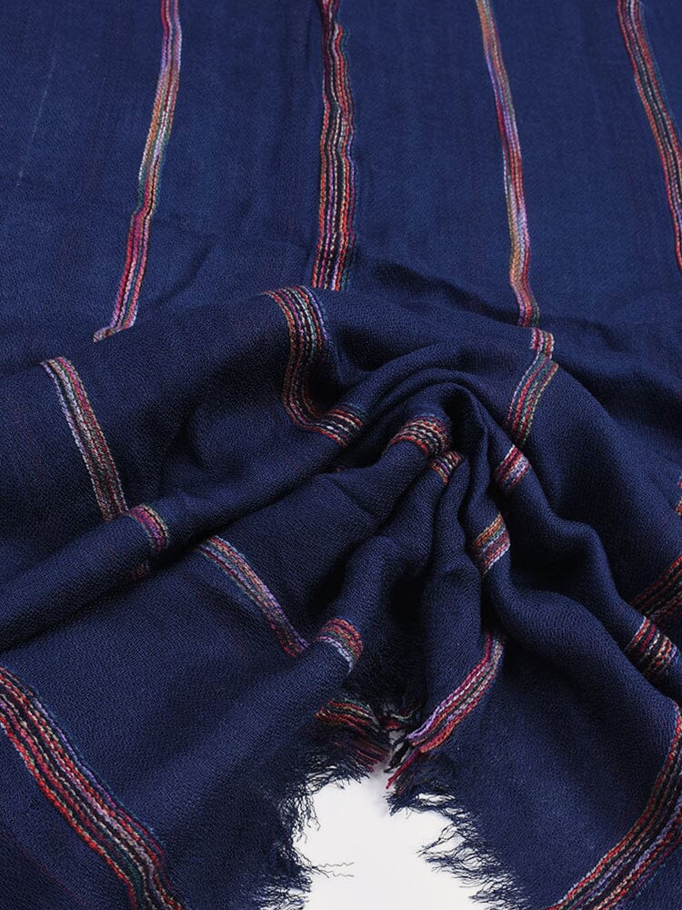 Soft Stripe Tassel Scarf