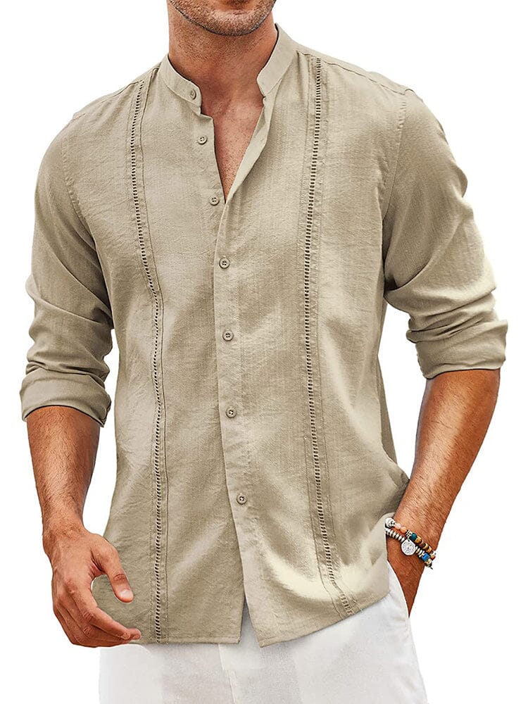 Embroidered Guayabera Linen Shirt (Live Only)