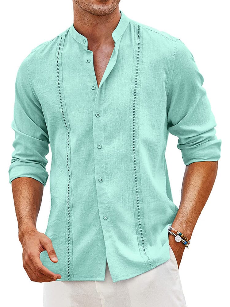 Embroidered Guayabera Linen Shirt (Live Only)