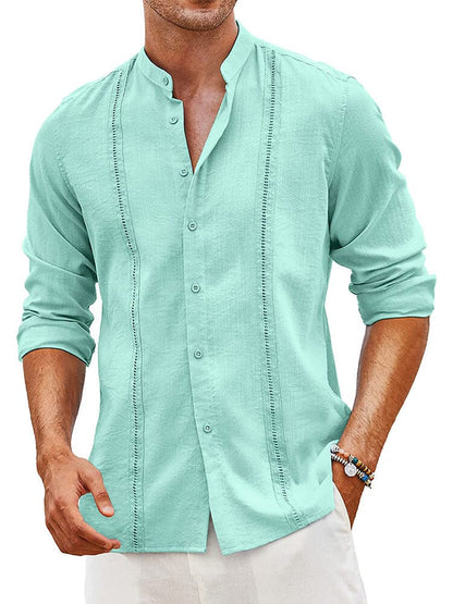 Embroidered Guayabera Linen Shirt (Live Only)
