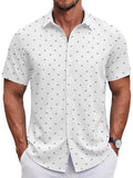 Men's Short Sleeve Casual Button-Down Shirt (US Only)
