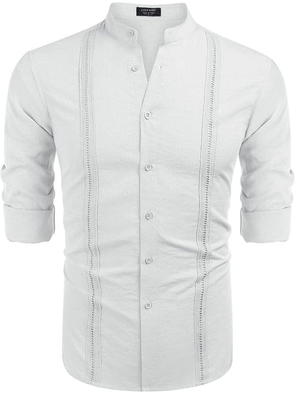 Embroidered Guayabera Linen Shirt (Live Only)