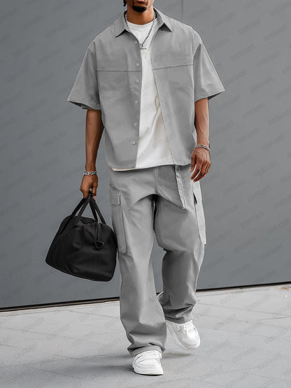 Cargo Style 100% Cotton Shirt Set