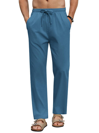 Casual Linen Blend Vacation Yoga Pants (US Only)