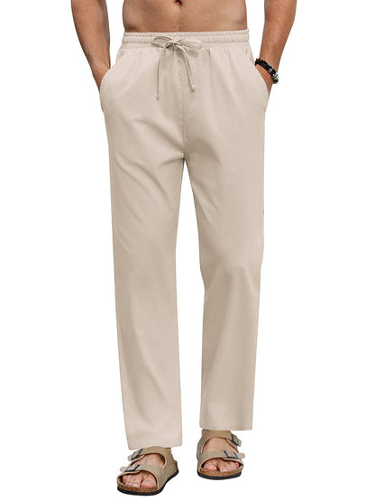 Casual Linen Blend Vacation Yoga Pants (US Only)