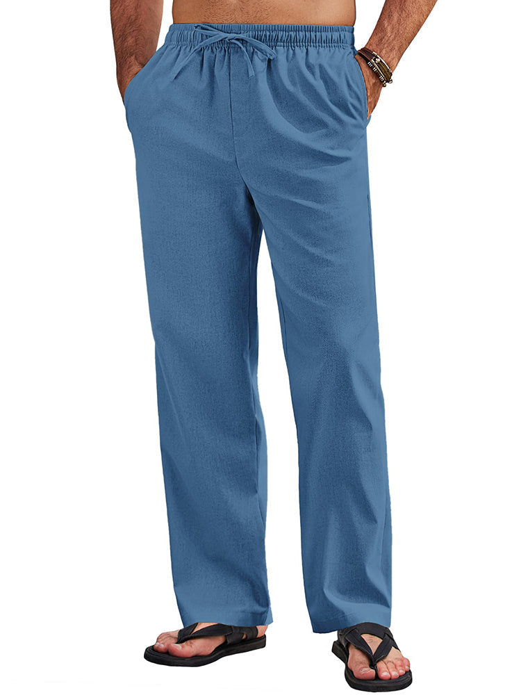 Sumer Linen Blend Beach Yoga Trousers (US Only)