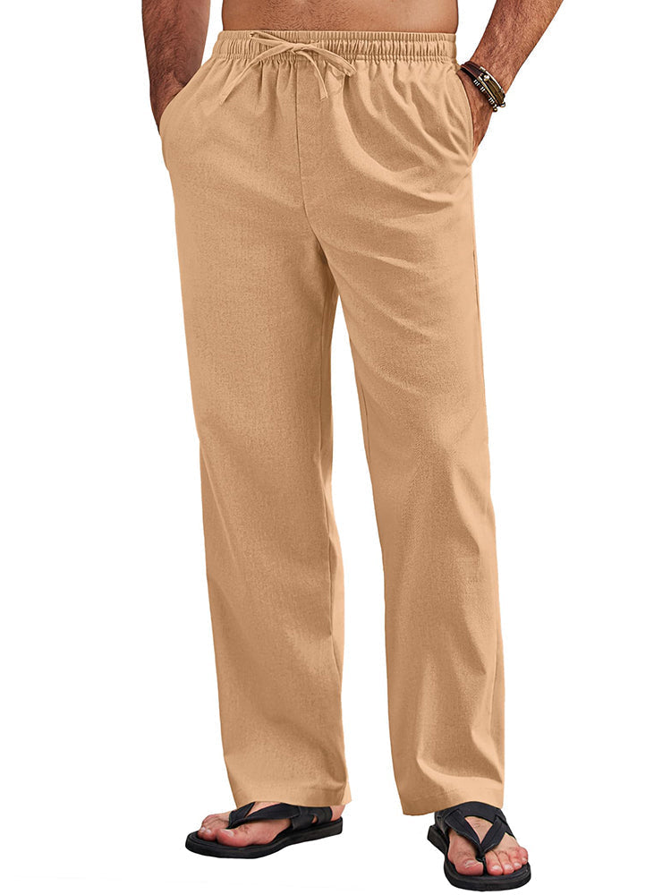 Sumer Linen Blend Beach Yoga Trousers (US Only)