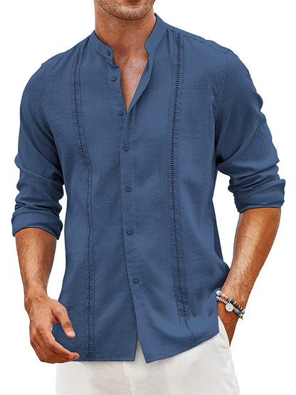 Embroidered Guayabera Linen Shirt (Live Only)