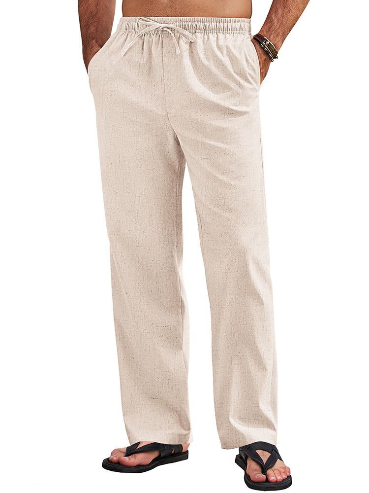 Sumer Linen Blend Beach Yoga Trousers (US Only)