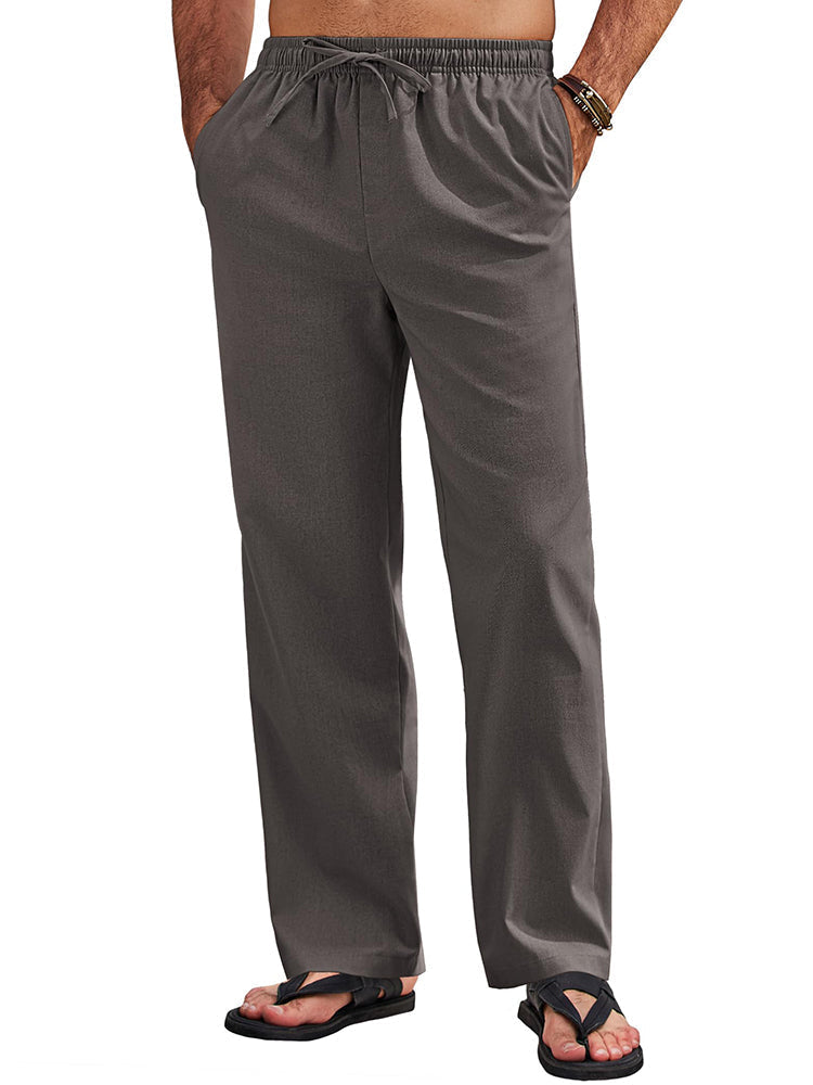 Sumer Linen Blend Beach Yoga Trousers (US Only)