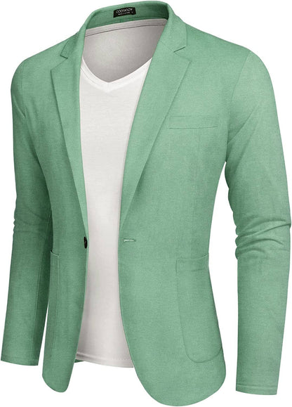 Casual Regular Fit Lightweight Linen Blazer (Live Only)