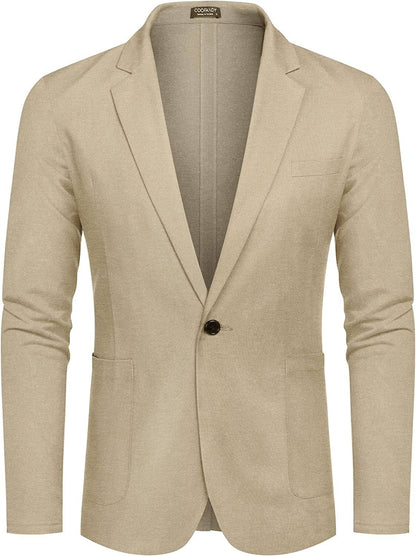 Casual Regular Fit Lightweight Linen Blazer (Live Only)