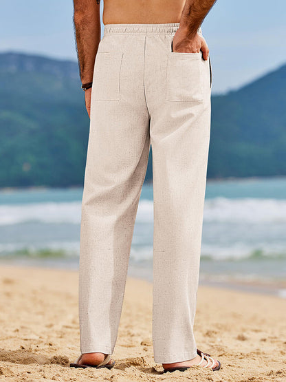 Sumer Linen Blend Beach Yoga Trousers (US Only)