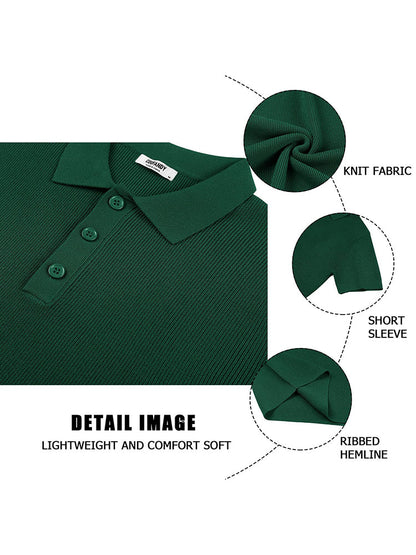 Ribbed Knit Textured Polo Shirt (US Only)