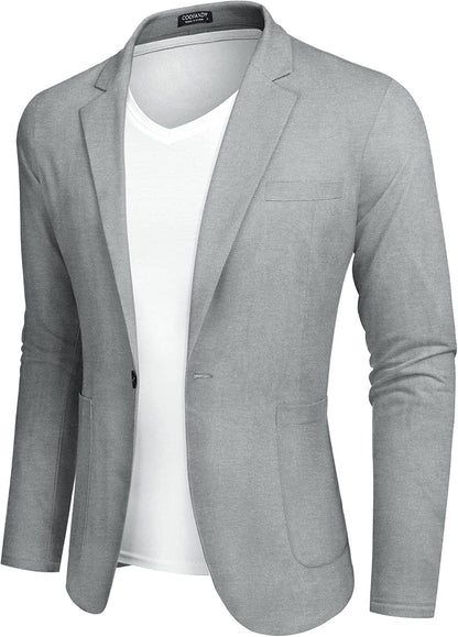 Casual Regular Fit Lightweight Linen Blazer (Live Only)