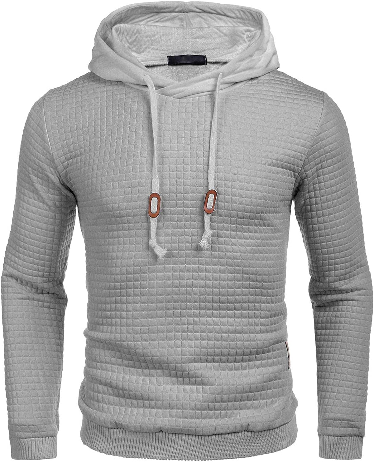 Gym Drawstring Plaid Jacquard Hoodie (US Only)