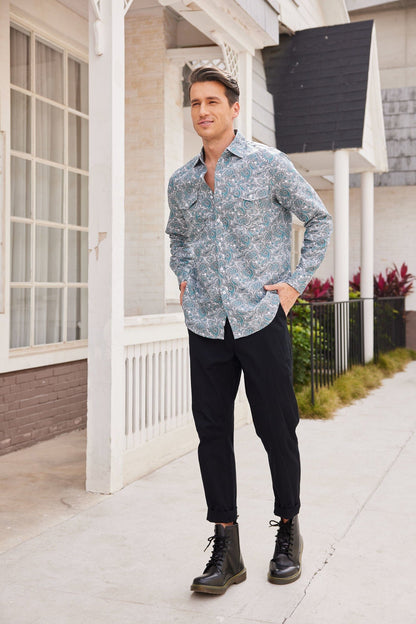 Floral Dress Slim Shirt (US Only)