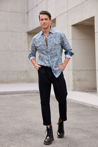 Floral Dress Slim Shirt (US Only)