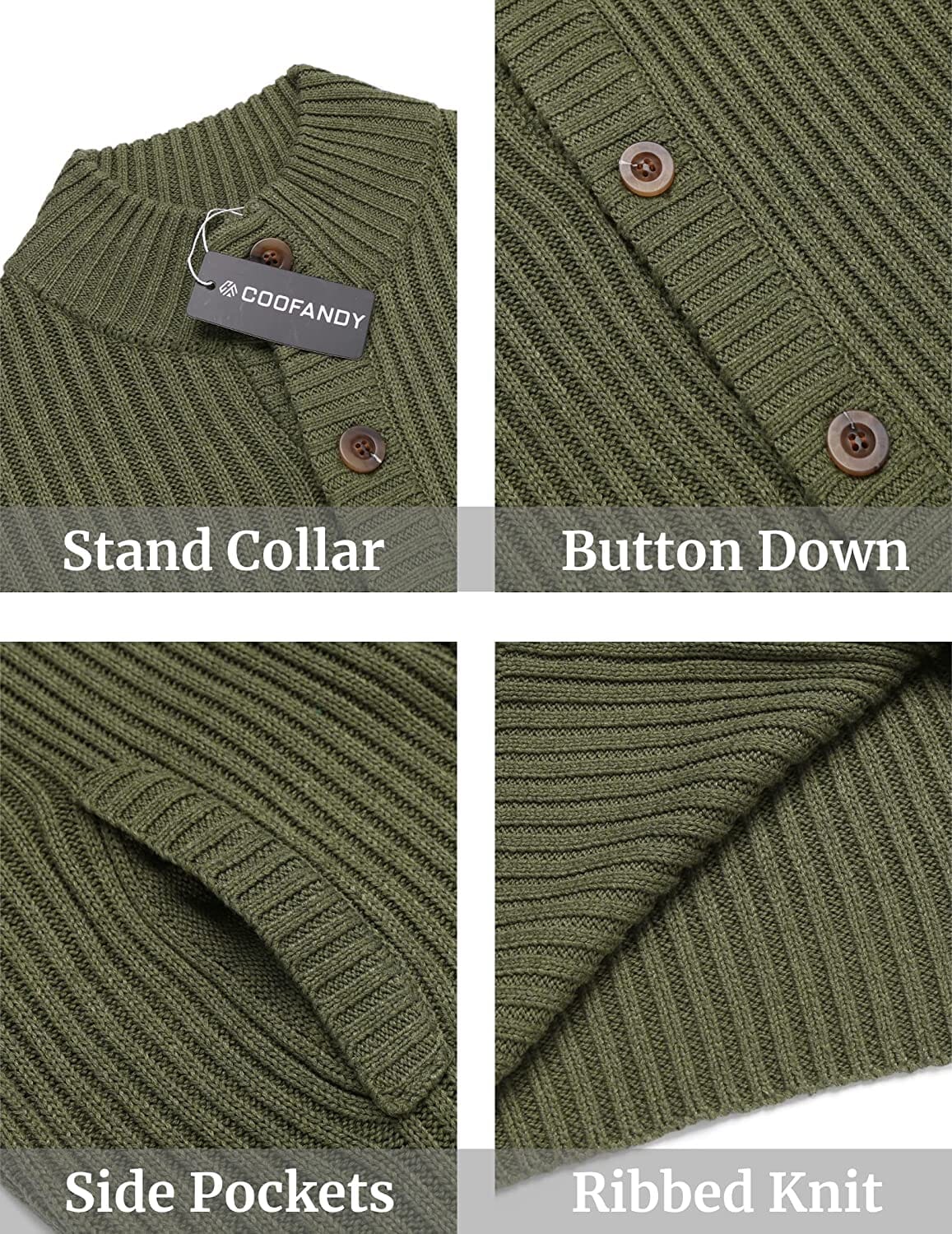 Stand Collar Button Down Sweaters (US Only)