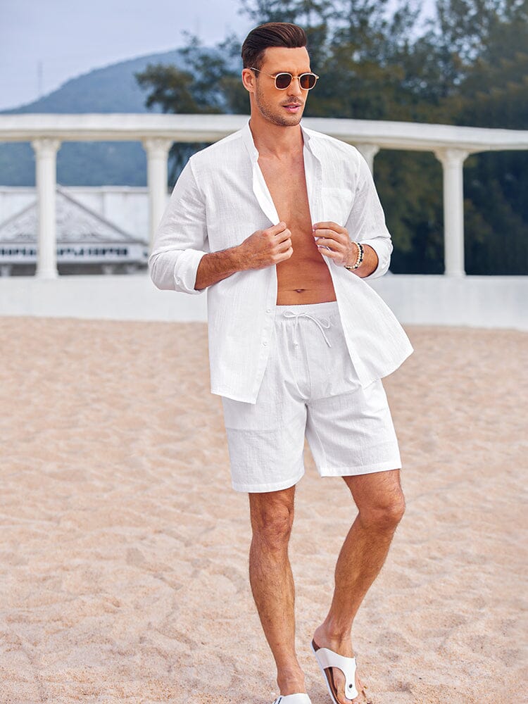 Casual 100% Cotton Beach Shirt Sets (US Only)
