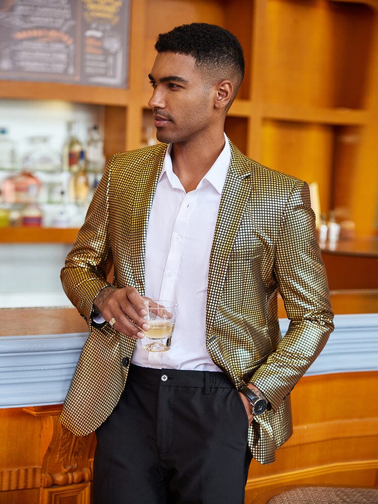 Stylish Metallic Blazer Jacket (US Only)
