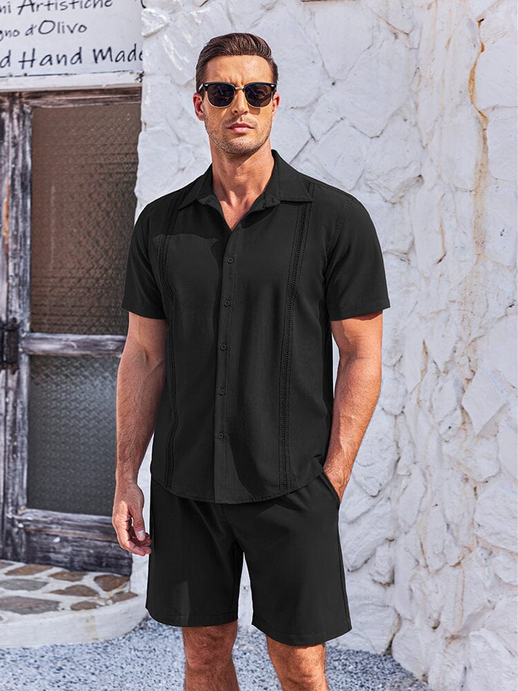 Soft Cuban Shirt Shorts Set (US Only)