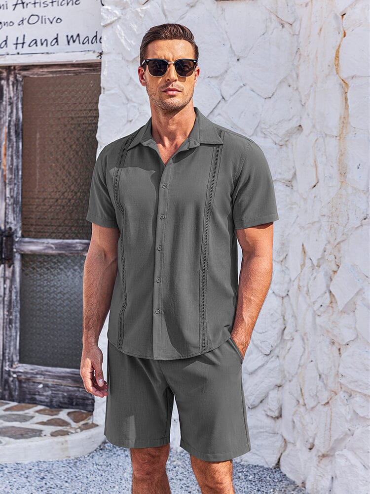Soft Cuban Shirt Shorts Set (US Only)