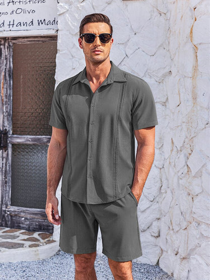 Soft Cuban Shirt Shorts Set (US Only)