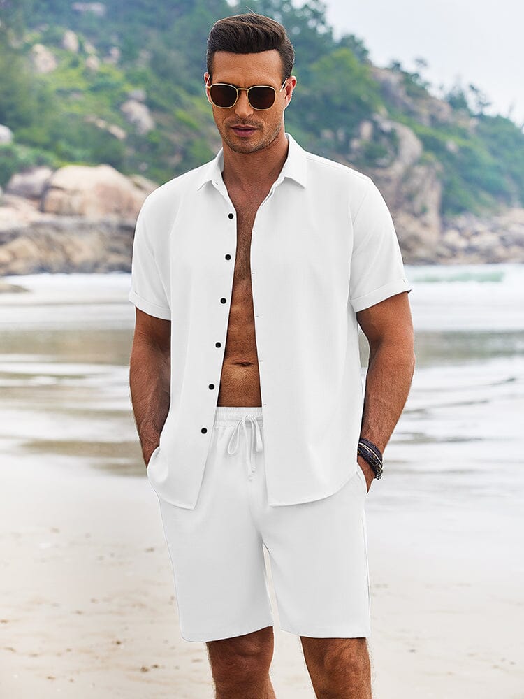 Vacation Textured Beach Shirt Set (US Only)