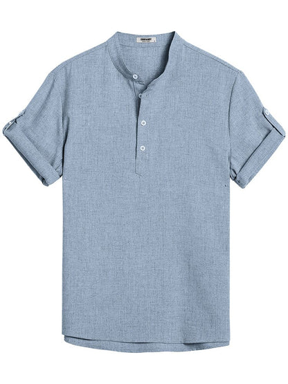 Summer Essential Linen Henley Shirt (US Only)