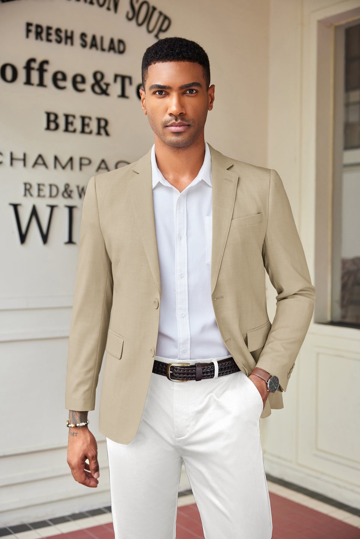 Casual Slim Fit Suit Jacket (US Only)
