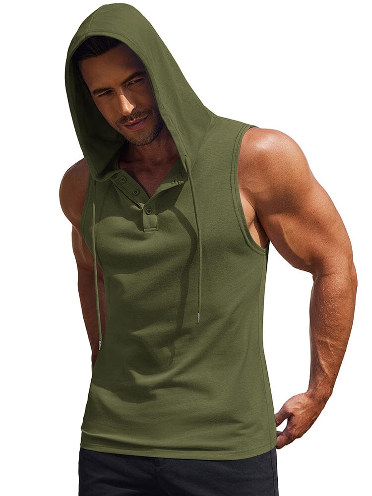 Cotton Hooded Tank Tops (US Only)