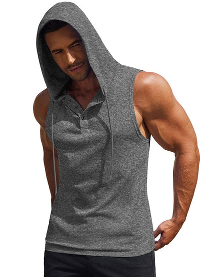 Cotton Hooded Tank Tops (US Only)