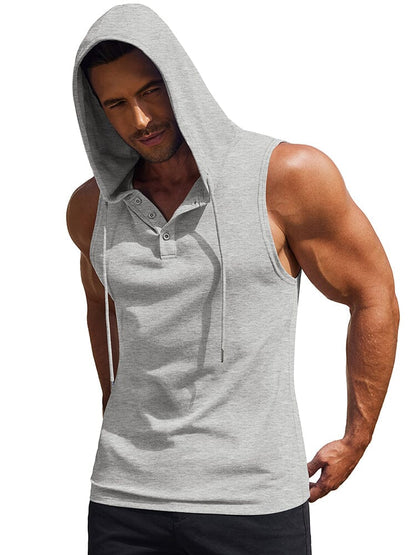 Cotton Hooded Tank Tops (US Only)