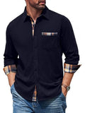 Corduroy Button Down Long Sleeve Shirt Jacket (US Only)