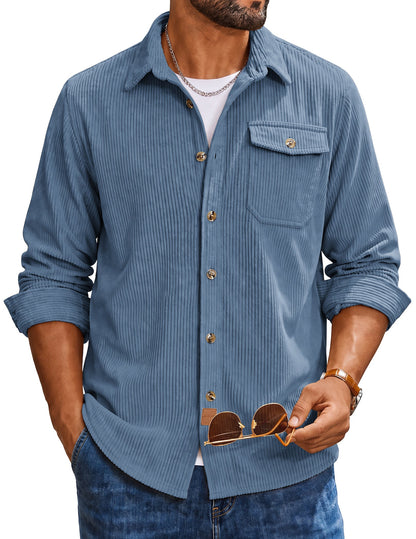 Corduroy Button Down Shirt Jacket (US Only)