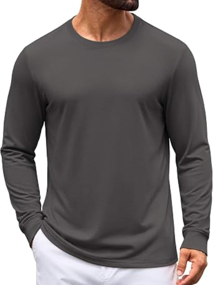 Minimalist Long Sleeve Crew Neck T-Shirt (US Only)