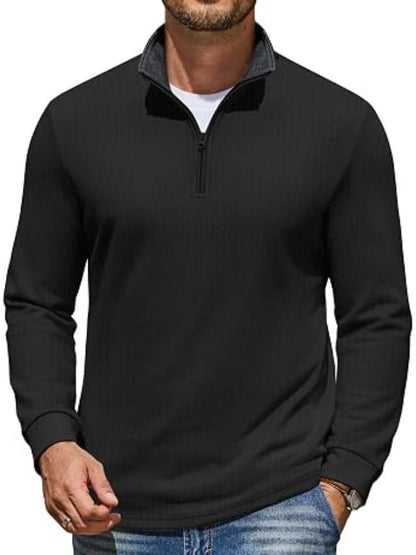Mock Neck Quarter Zip Knit Pullover (US Only)