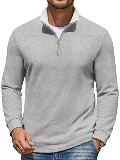 Mock Neck Quarter Zip Knit Pullover (US Only)