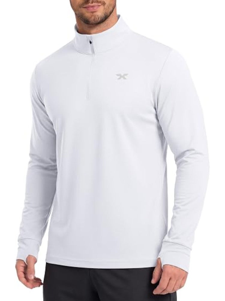 Quarter Zip Long Sleeve Athletic Running Shirt (US Only)