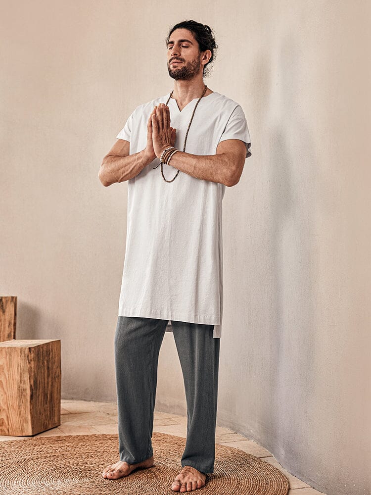 Soft Linen Blend Long Top