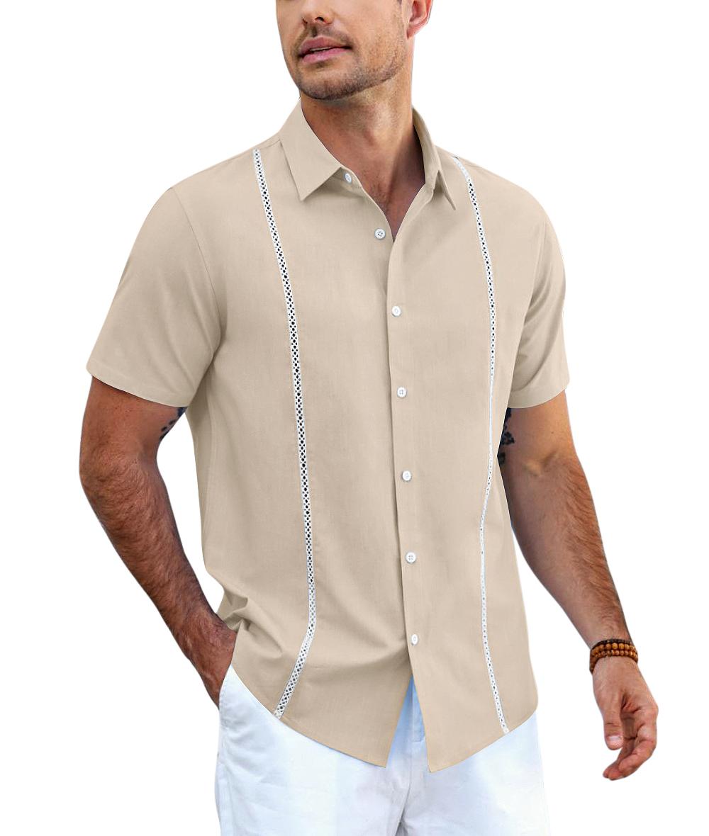 Summer Casual Cuban Guayabera Shirt (US Only)