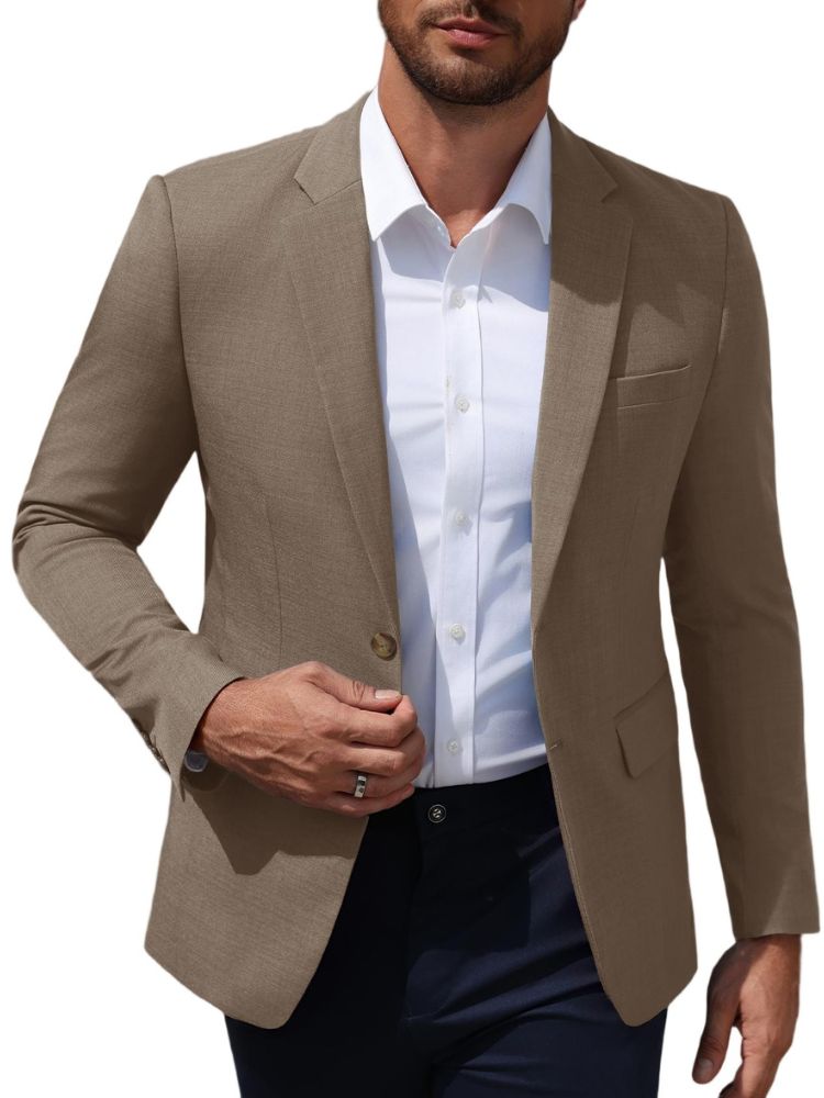 Slim Fit Lightweight Two-Button Casual Blazer (US Only)