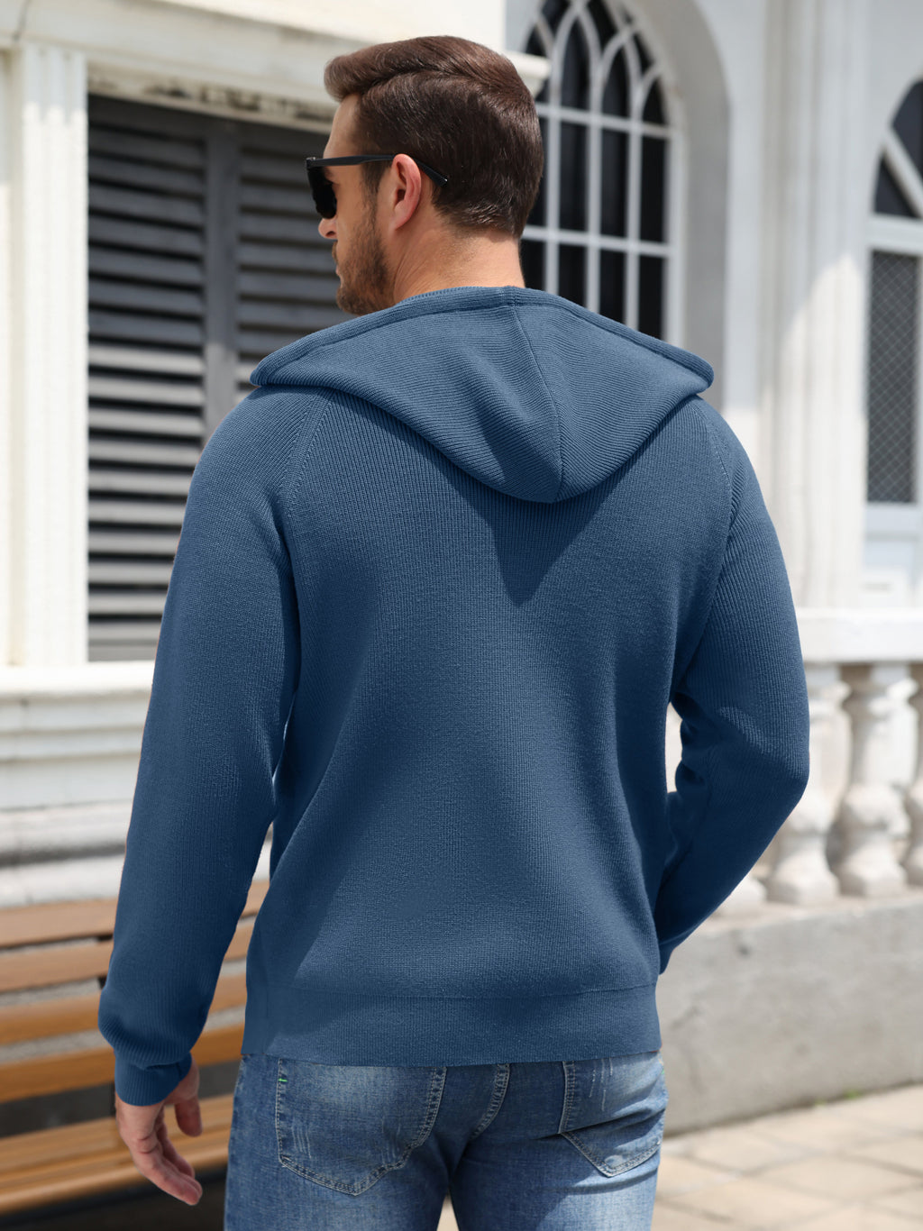 Full Zip Hoodie Knit Sweatshirt Jacket (US Only)
