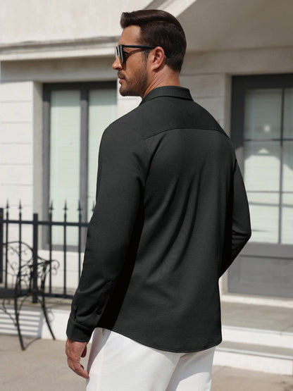 Wrinkle Free Stretch Long Sleeve Button Down Shirt (US Only)