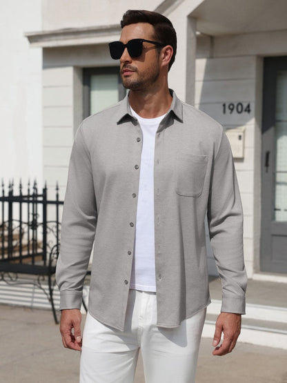 Wrinkle Free Stretch Long Sleeve Button Down Shirt (US Only)