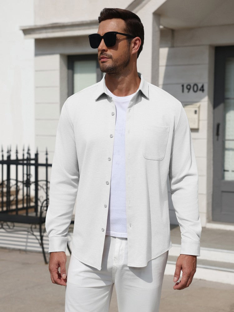 Wrinkle Free Stretch Long Sleeve Button Down Shirt (US Only)